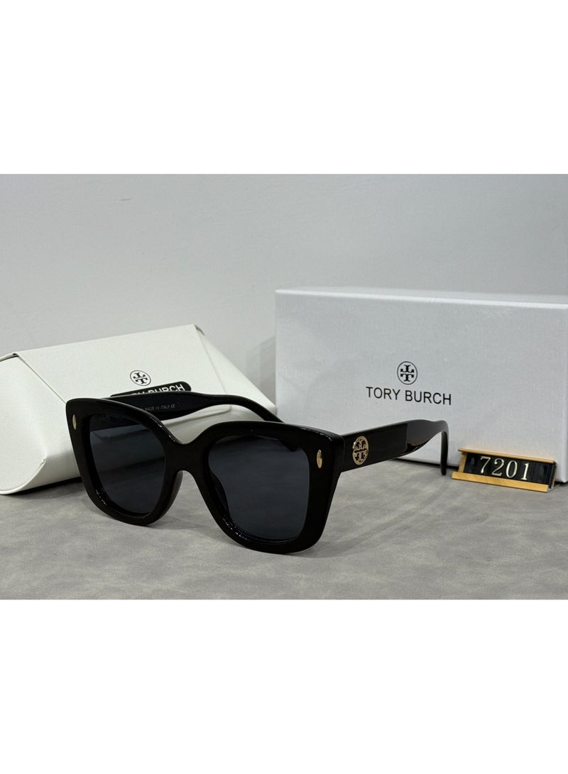 Tory Burch Black Rectangular Sunglasses - Image 1