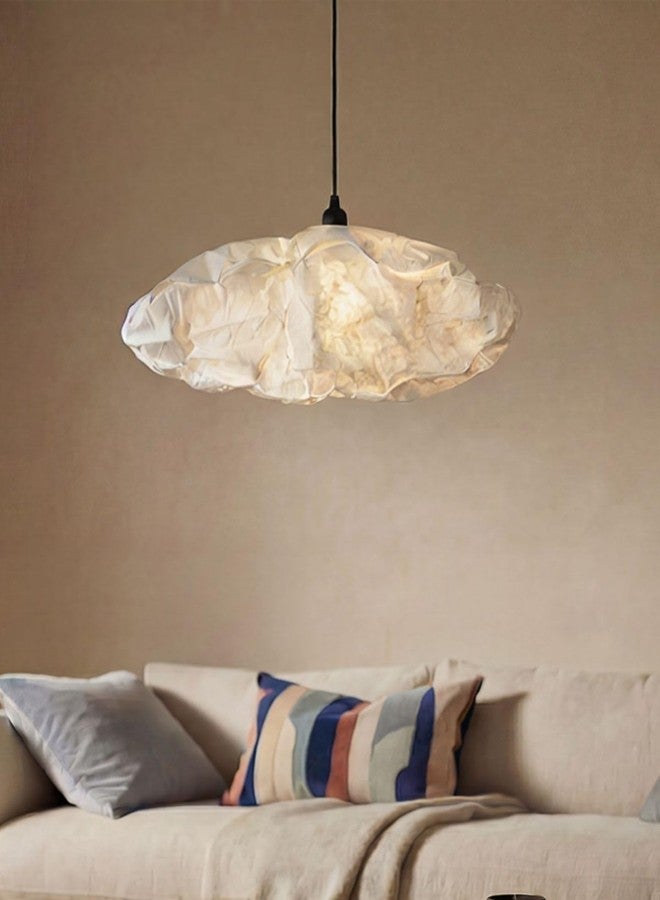 FIG Living Cloud Pendant Lamp (Off-White) | Recycled Synthetic Handcrafted Ceiling Lamp | Best for Living Room, Dining Room, Hallway | Modern Design Hanging Light | Wedding Gift (Bulb not Included) - Image 1