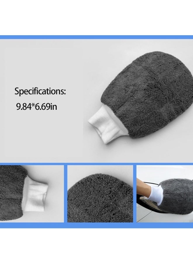 9PCS Car Cleaning Kit, Microfiber Cloths, Sponge Brushes, Polishing Pads & Detailing Glove, Multi-Purpose Auto Detailing Set for Interior and Exterior - Image 4