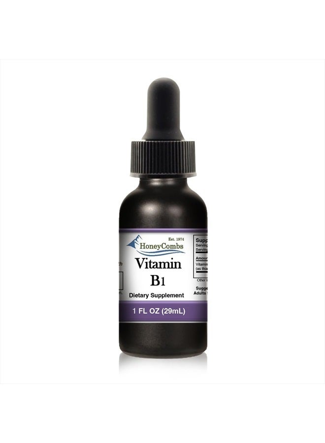 HoneyCombs Vitamin B1 (Thiamine) Drops - High Potency Thiamine Vitamin B1 Extract - Vegan, Alcohol-Free Non-GMO Vitamin Liquid - Maintain Nervous System Health, Support Digestion & Boost Energy, 1 Fl Oz. - Image 3