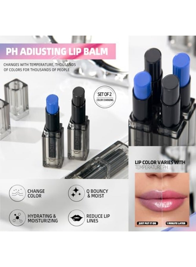 كيو آي بست 2 قطعة من أحمر الشفاه المتغير اللون، تعديل حموضة الشفاه، لمسة لامعة لتعديل حموضة الشفاه، رائع جداً - لمسة لامعة لتعديل حموضة الشفاه والخدود - Image 3
