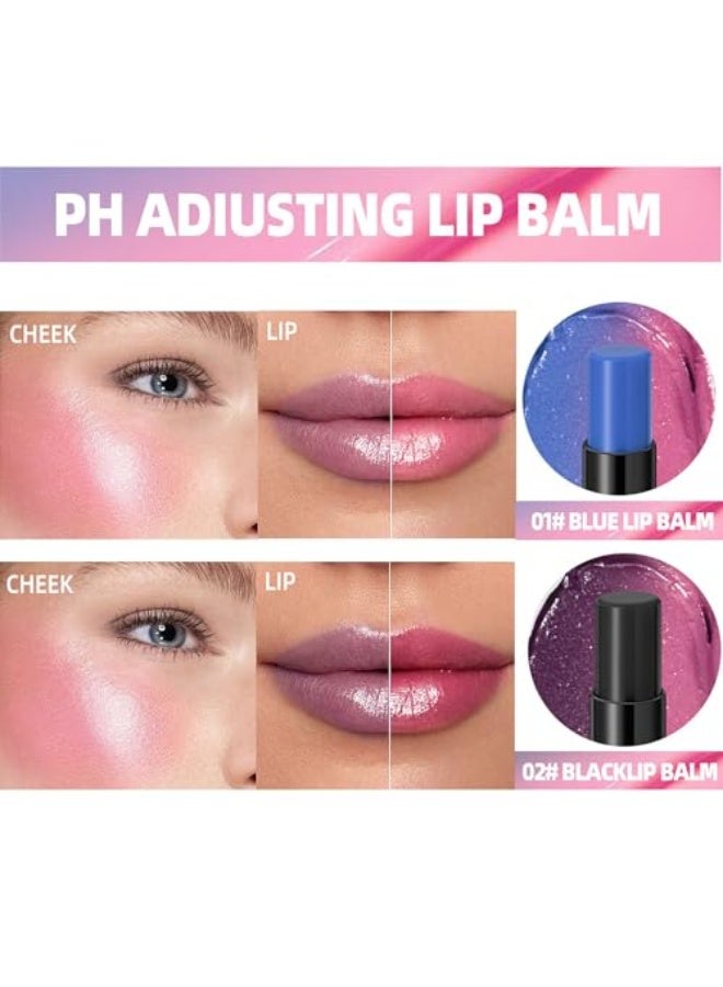 كيو آي بست 2 قطعة من أحمر الشفاه المتغير اللون، تعديل حموضة الشفاه، لمسة لامعة لتعديل حموضة الشفاه، رائع جداً - لمسة لامعة لتعديل حموضة الشفاه والخدود - Image 5