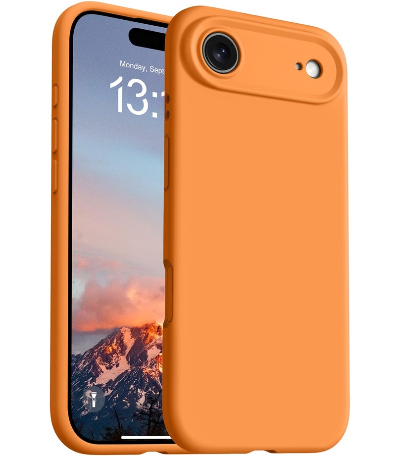 OTOFLY Magnetic for iPhone 17 Air CaseCompatible with MagsafeClassic Liquid Silicone Mobile Phone CaseIntegrated Camera Control ButtonAntiScratch Microfiber Lining Orange - Image 2