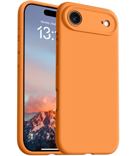 OTOFLY Magnetic for iPhone 17 Air CaseCompatible with MagsafeClassic Liquid Silicone Mobile Phone CaseIntegrated Camera Control ButtonAntiScratch Microfiber Lining Orange - Image 1