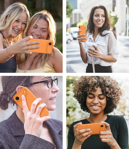 OTOFLY Magnetic for iPhone 17 Air CaseCompatible with MagsafeClassic Liquid Silicone Mobile Phone CaseIntegrated Camera Control ButtonAntiScratch Microfiber Lining Orange - Image 3
