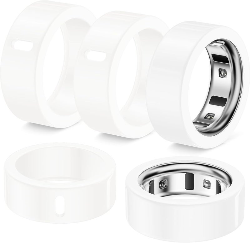 Hexasider 5 Pack Ring Cover Compatible with Oura Ring Gen 4/Oura Ring Gen 3 Horizon/Heritage, Abrasion-Resistant TPU Case for Oura Ring Protector Accessories for Oura Size 12 - Image 1