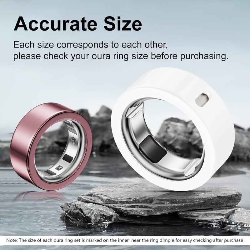 Hexasider 5 Pack Ring Cover Compatible with Oura Ring Gen 4/Oura Ring Gen 3 Horizon/Heritage, Abrasion-Resistant TPU Case for Oura Ring Protector Accessories for Oura Size 12 - Image 3
