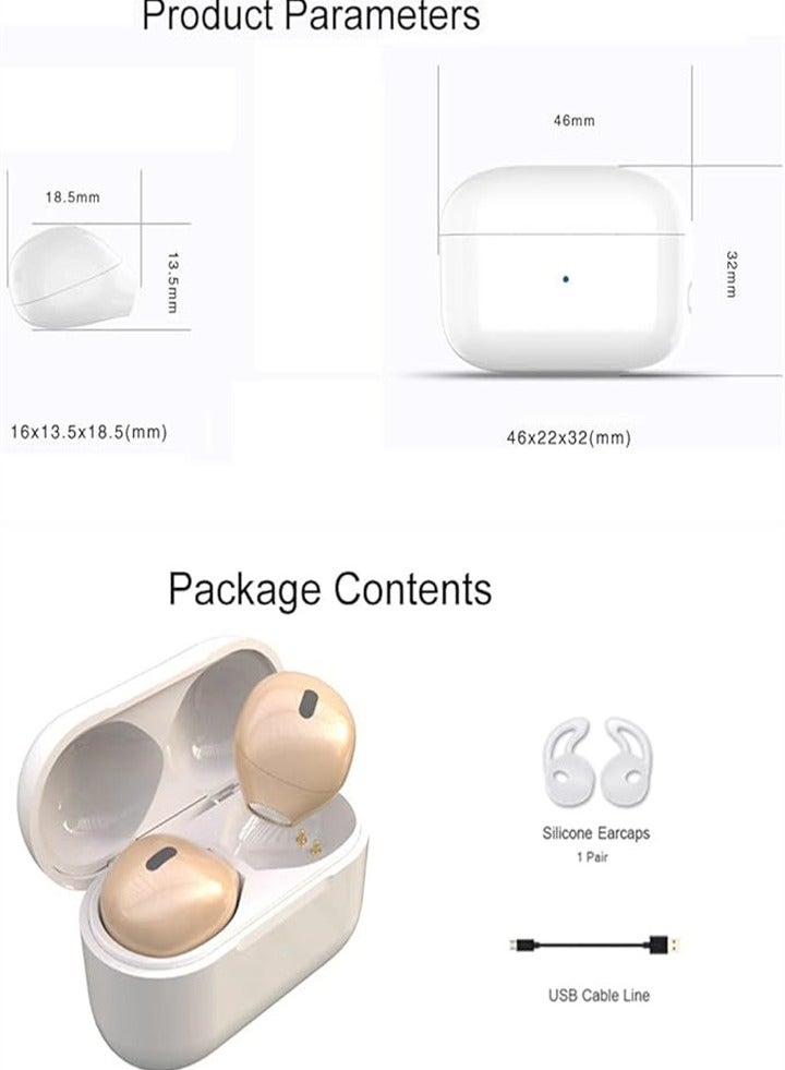 Invisible Sleeping Earplugs, Wireless Small Bluetooth Sleeping Headphones, Comfortable and Soundproof, The World's Smallest Invisible Earplugs, Suitable for Side Sleepers Sleeping In-ear Wireless Ea - Image 3