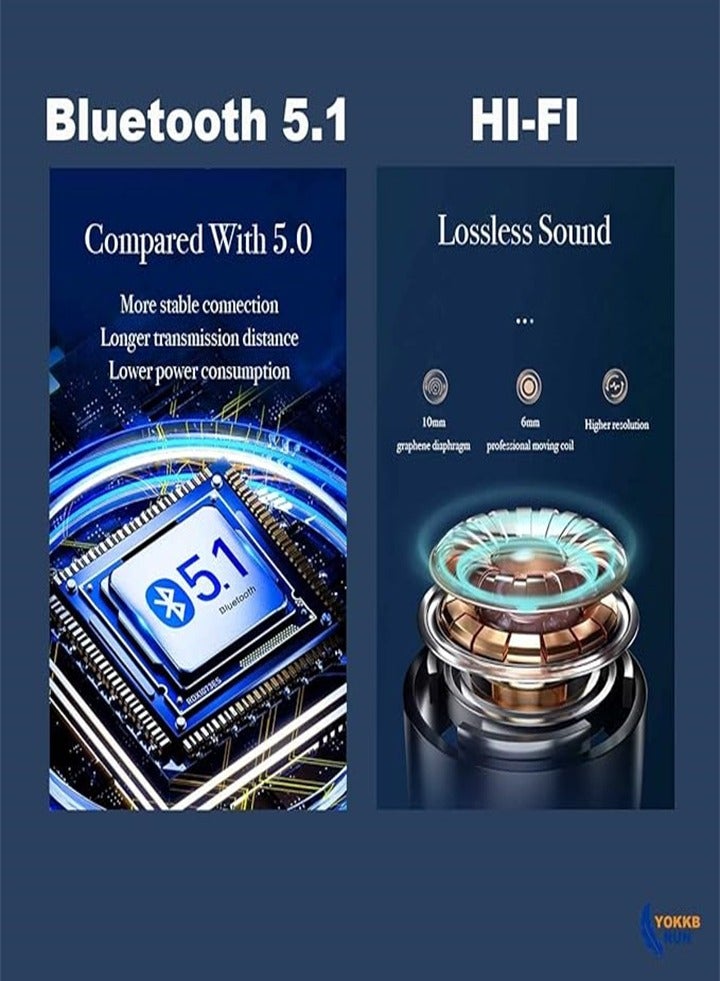 Invisible Sleeping Earplugs, Wireless Small Bluetooth Sleeping Headphones, Comfortable and Soundproof, The World's Smallest Invisible Earplugs, Suitable for Side Sleepers Sleeping In-ear Wireless Ea - Image 2