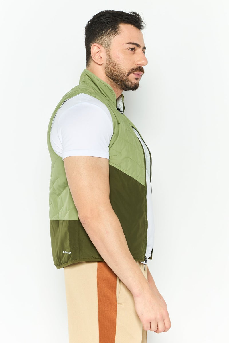 Nike Men Sportswear Fit Sleeveless Outdoor Windbreaker Vest, Green - Image 3