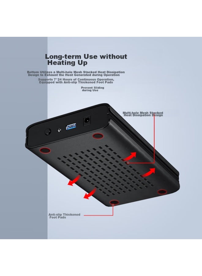 Dm External Hard Drive Enclosure, 3.5-inch, Hd035, Usb3.0, Sata3 Interface, Compatible With Laptops And Desktop Computers, For External Ssd And Hdd Storage - Image 1