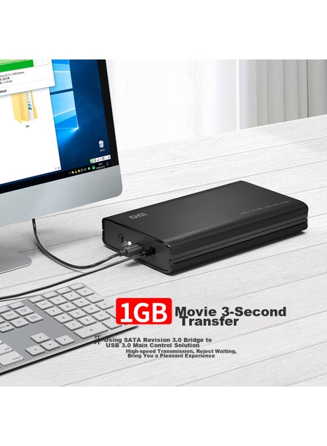 Dm External Hard Drive Enclosure, 3.5-inch, Hd035, Usb3.0, Sata3 Interface, Compatible With Laptops And Desktop Computers, For External Ssd And Hdd Storage - Image 2