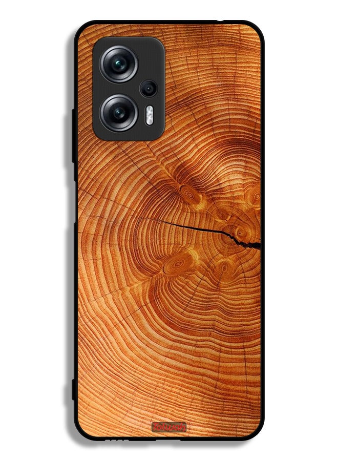 Tolwak Xiaomi Redmi Note 11T Pro 5G Protective Case Cover Crack Wood - Image 2
