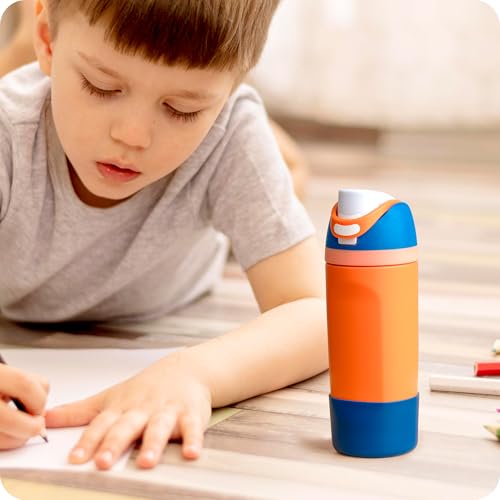 Bluwing Silicone Boot for Owala Kids Water Bottle 14/16 oz, Anti-Slip Protective Sleeve Bottom Protector for Owala Kids Tumbler 12oz, FreeSip 16oz(Yellow) - Image 2