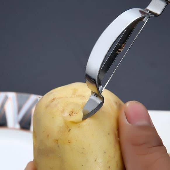 RENRANRING Julienne Peeler for Vegetables and Fruits Salad (3 in 1 Silver) - Image 4