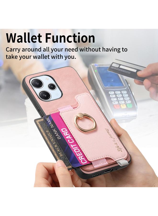 S-TOP Case For Redmi Note 12 Turbo / Poco F5 5G Retro Magsafe Cross Leather Ring Holder Card Bag Phone Case - Image 4