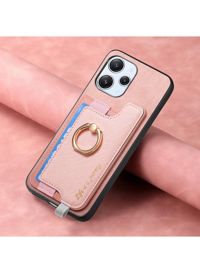 S-TOP Case For Redmi Note 12 Turbo / Poco F5 5G Retro Magsafe Cross Leather Ring Holder Card Bag Phone Case - Image 5