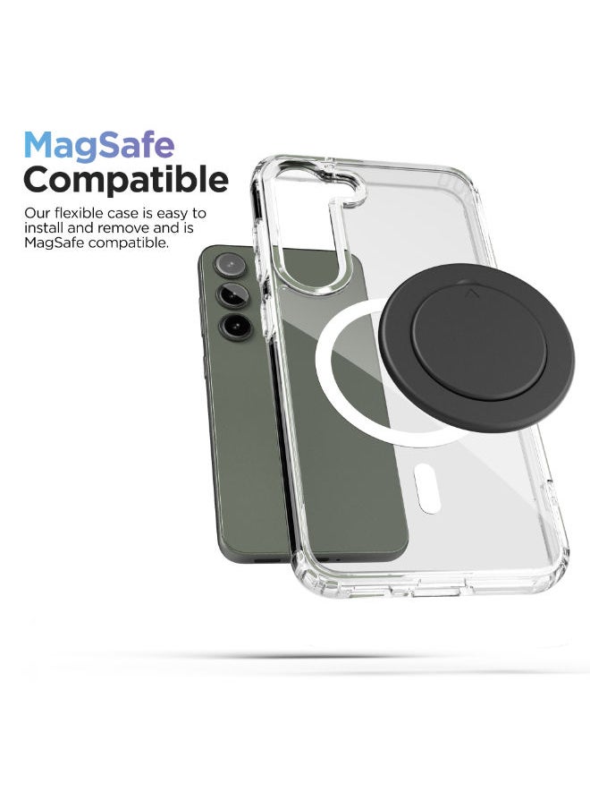 SHOPI - Magnetic Phone Case For Galaxy S23  Protective Clear Back Case Cover - Image 1