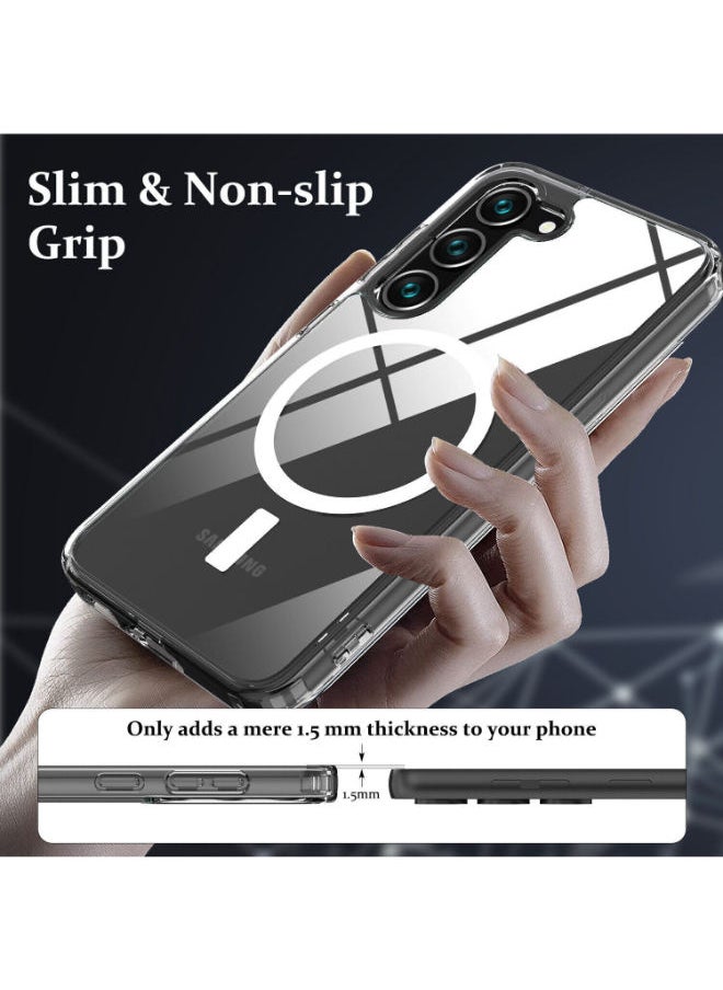 SHOPI - Magnetic Phone Case For Galaxy S23  Protective Clear Back Case Cover - Image 1