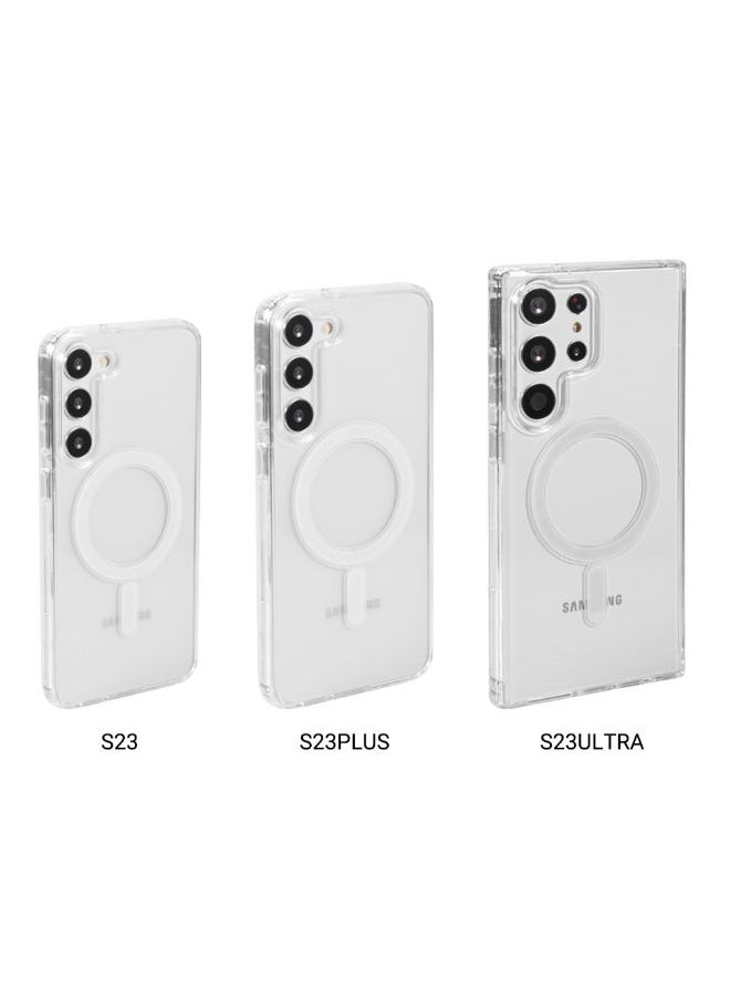 SHOPI - Magnetic Phone Case For Galaxy S23  Protective Clear Back Case Cover - Image 1