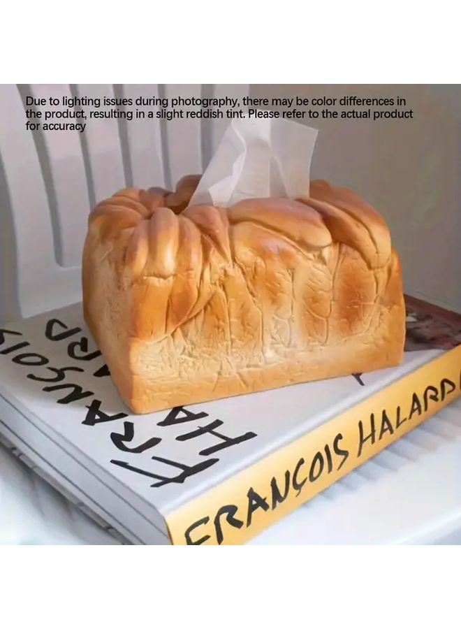 1pc Toasted Bread Tissue Box Cute Furniture Storage Decoration For Living Room Kitchen Bedroom Gift For Christmas Thanksgiving Halloween - Image 2