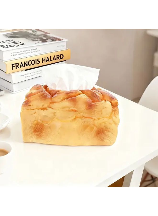 1pc Toasted Bread Tissue Box Cute Furniture Storage Decoration For Living Room Kitchen Bedroom Gift For Christmas Thanksgiving Halloween - Image 1