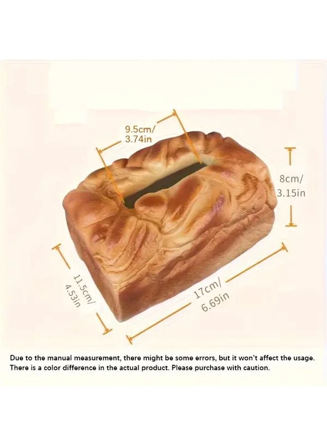 1pc Toasted Bread Tissue Box Cute Furniture Storage Decoration For Living Room Kitchen Bedroom Gift For Christmas Thanksgiving Halloween - Image 4