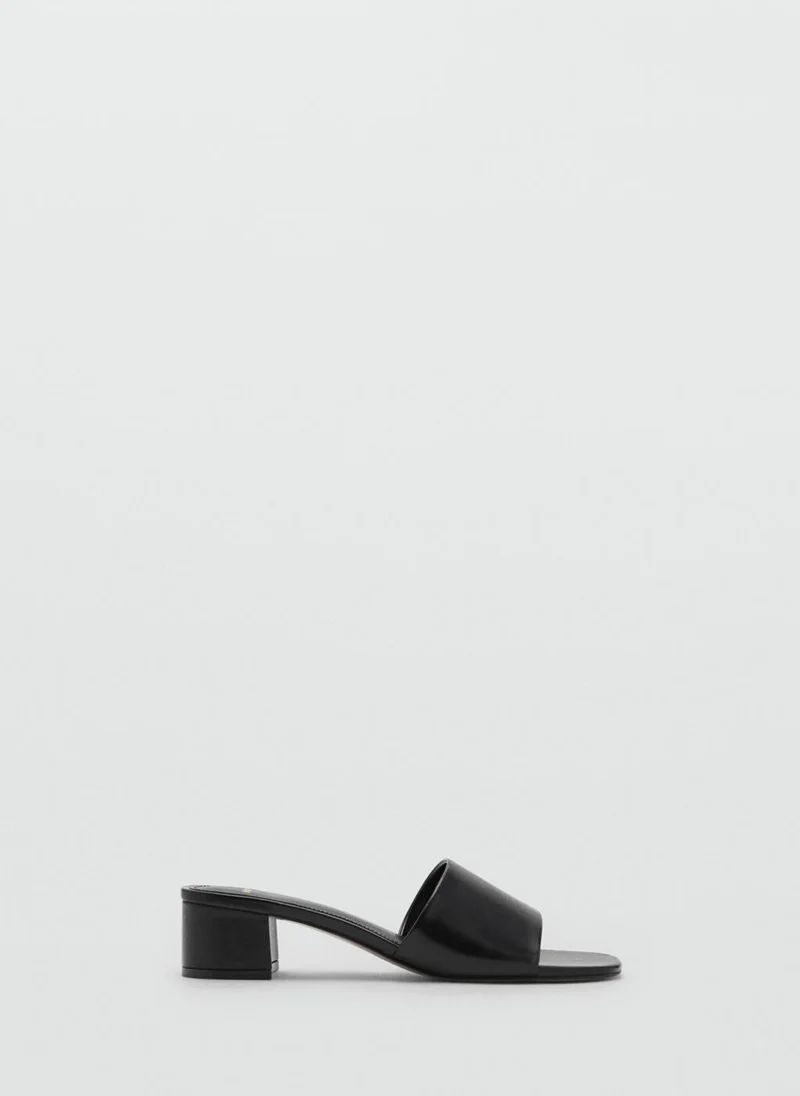 MANGO Block-Heel Sandals With Strap