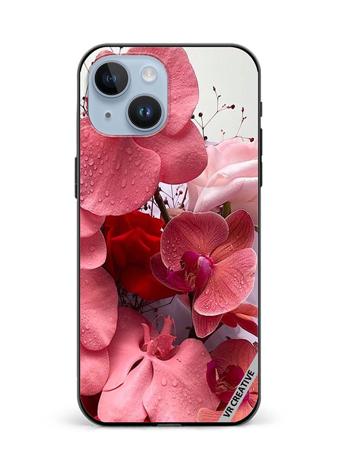 VR CREATIVE Protective Case Cover For Apple iPhone 15 Plus Flower Design Multicolour - Image 1
