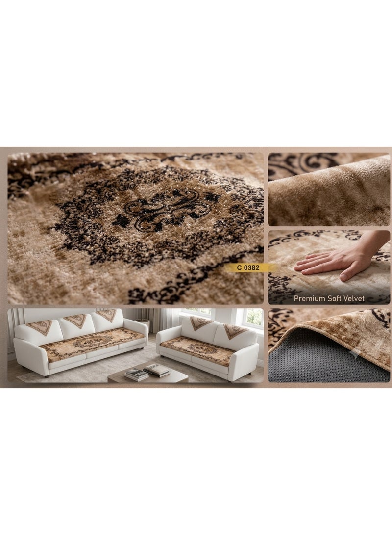 طقم بياضات أنتريه قطيفة مودرن - Image 2