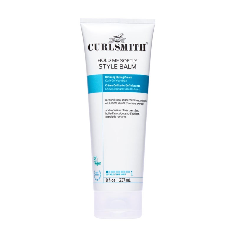 CURLSMITH - Hold Me Softly Style Balm - Vegan Soft Hold Styling Cream for Wavy and Curly Hair, Natural Look (8fl oz)â€¦ - Image 1