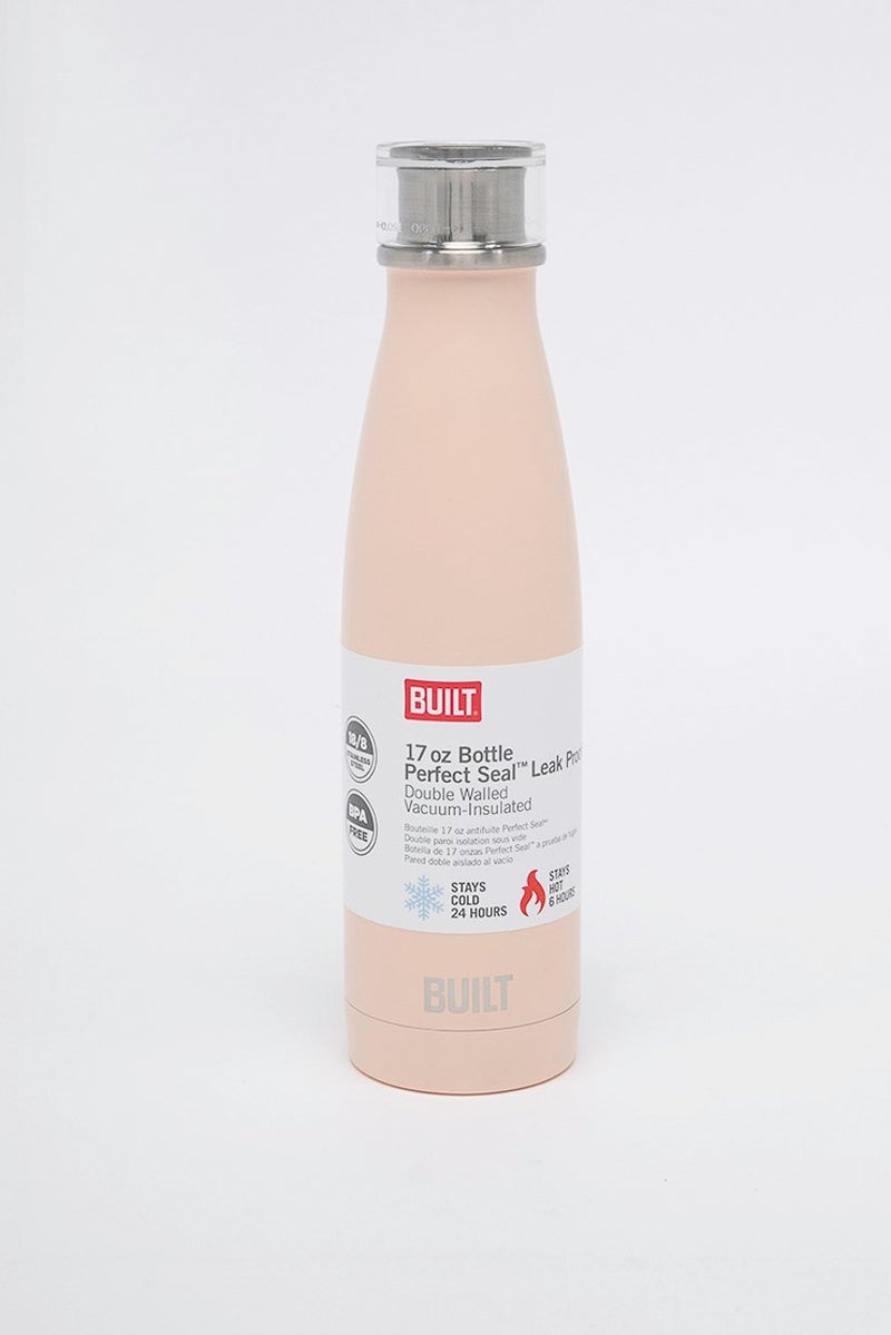 Built 17 Oz Double Walled Vacuum Insulated Bottle, Peach - Image 2