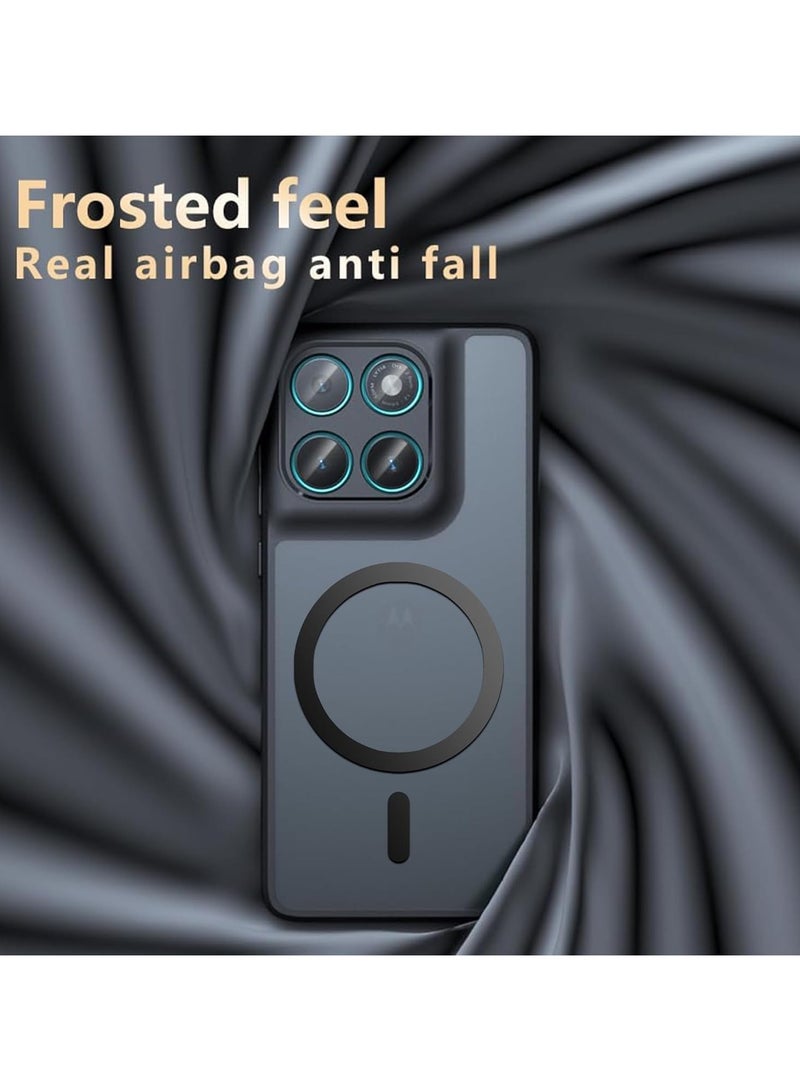 Case Compatible with Motorola Moto Edge 60 Pro, Mag-Safe Compatible, Shock Protection, Yellowing Resistant, Magnetic Classic Hybrid Case