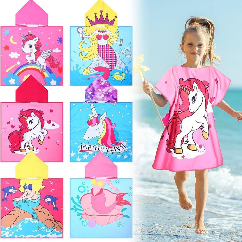 Children'S Bath Towel Cape Baby'S Bathrobe Soft Quick-Drying Cartoon Digital Printing Microfiber Hooded Wearing Bath Towel - Image 2