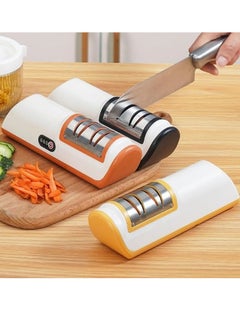 M MIAOYAN 2-stage household electric knife sharpener, kitchen gadget multifunctional artifact, equipped with 4 sharpening ports, suitable for coarse and fine knives  - Image 3