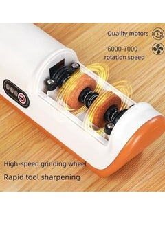 M MIAOYAN 2-stage household electric knife sharpener, kitchen gadget multifunctional artifact, equipped with 4 sharpening ports, suitable for coarse and fine knives  - Image 5