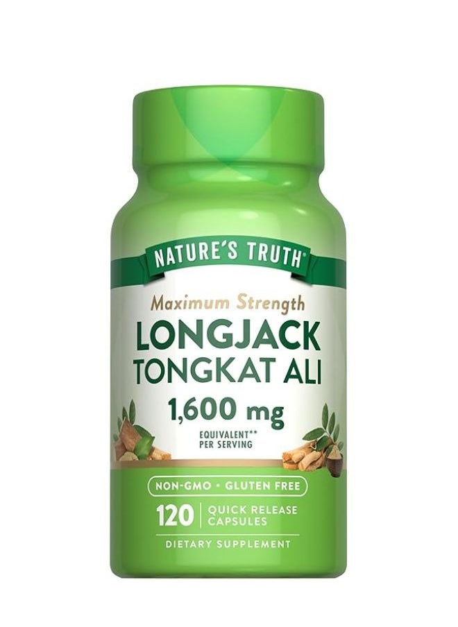 Nature's Truth - Longjack Tongkat Ali 1600Mg 120 Capsules Max Strength Formula - Image 1