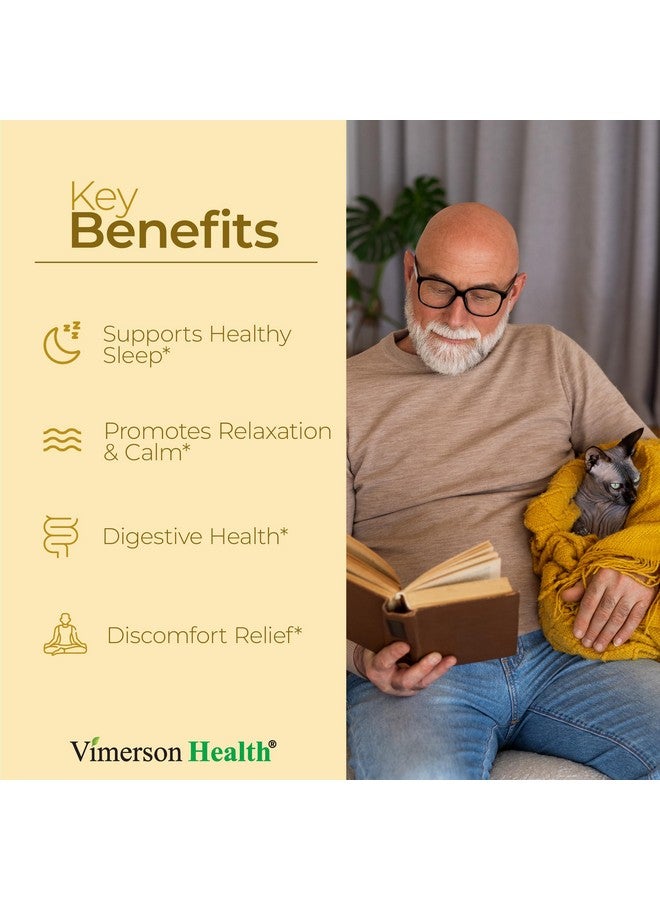 Vimerson Health Turmeric Supplement & Chamomile Capsules for Sleep - Organic Turmeric Sleep Supplement with Chamomile Flowers Extract (Manzanilla) - Relaxation & Stress Support - Joint & Digestive Health. 60 Capsules - Image 2