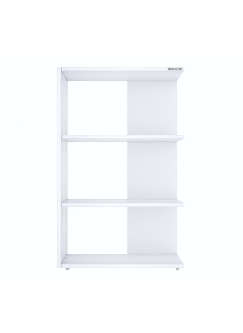 Redwud - Redwud Jiffy Engineered Wood BookshelfBookshelf for HomeHome Dcor Storage RackBook Rack for Study Room Office Matte Finish White DIY - Image 1
