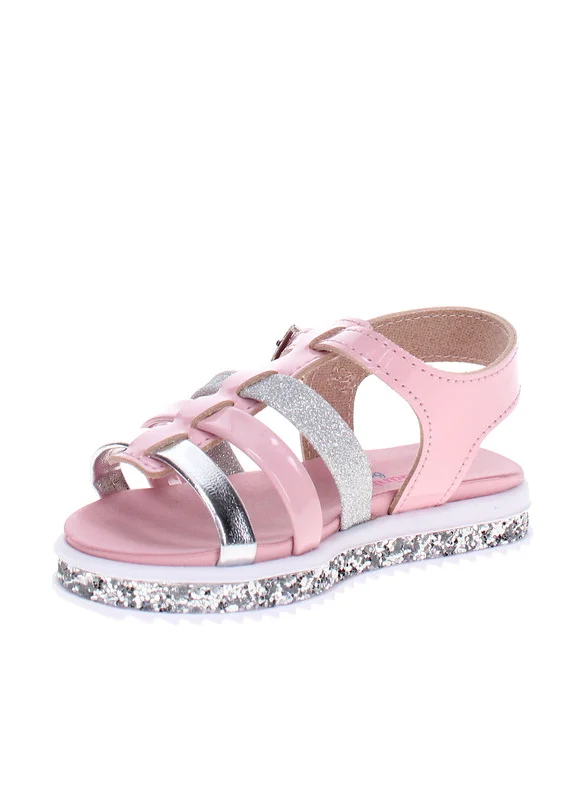 موليكينها Molekinha Infant Girls Sandals With Back Strap Pink | Made In Brazil