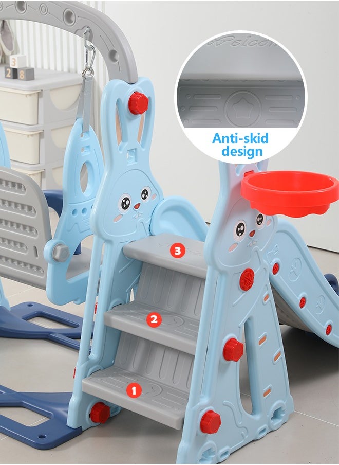 JSAITOYS - 3 In 1 Children Slide And Swing Combination Baby Kids Indoor Multifunctional Play Set Toys - Image 1
