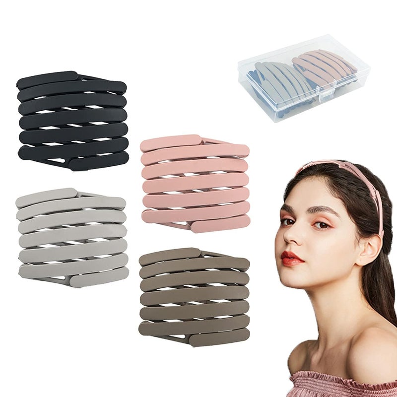 Generic Foldable Headband for Women NonSlip Hair Band Thick Hair Hoop Travel Hair Accessory Black  - Image 1