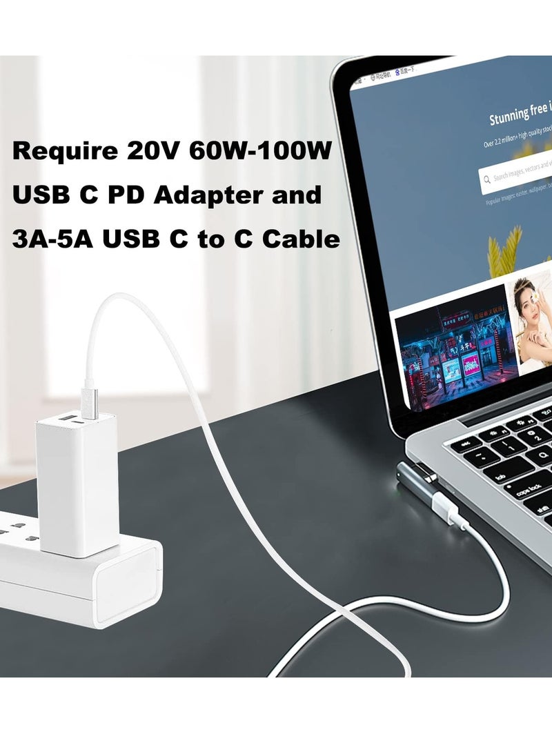 Bukela - Magnetic L-Tip USB C Adapter Compatible with Magnetic 1 MacBook Pro Air, Type-C PD Power Fast Charging Adapter Replacement for MacBook Power Supply,MacBook Pro Works with 100W - Image 1