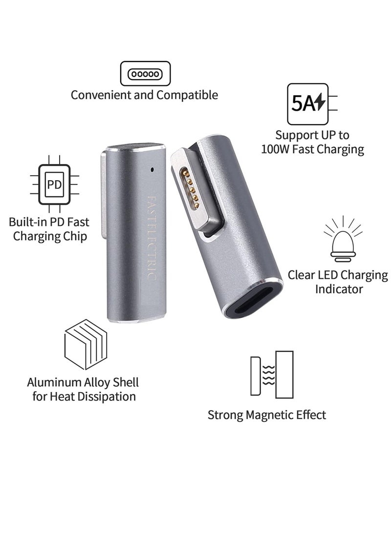 Bukela - Magnetic L-Tip USB C Adapter Compatible with Magnetic 1 MacBook Pro Air, Type-C PD Power Fast Charging Adapter Replacement for MacBook Power Supply,MacBook Pro Works with 100W - Image 1