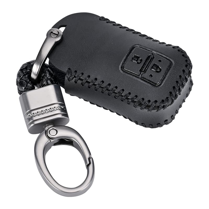 Contacts Soft Leather Car Key Cover Compatible With Maruti Suzuki 2 Button Smart Key With Key Chain For Xl6,Grand Vitara,Swift,Sx4,Dzire,Ignis,Brezza,Celerio,Ertiga,Ciaz,Baleno, Black - Image 1