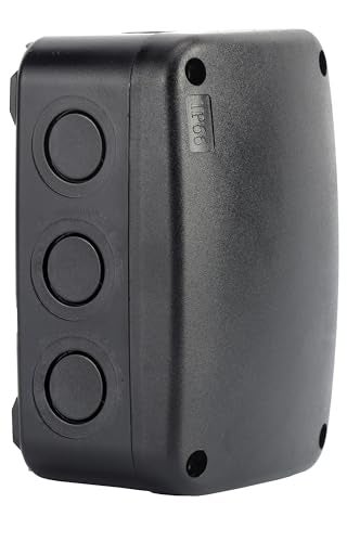 EGIZPY EG-038 IP66 Outdoor Weatherproof Universal Electronics Enclosure Project Black Conduit Junction Box 4.93"X3.39"X2.44"Medium - Image 2
