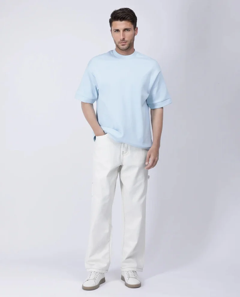 Rare Rabbit Men's Oversized Plain T-Shirt