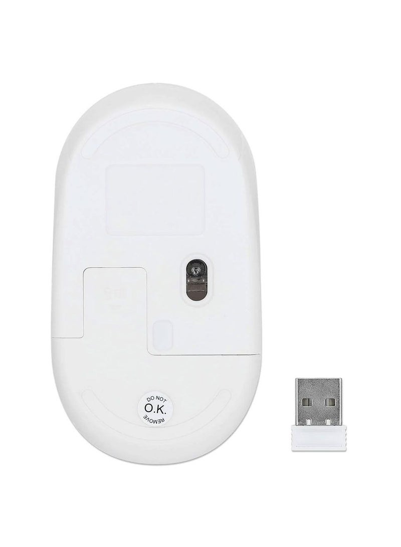 Manhattan Performance III Wireless Optical USB Mouse 1000 DPI - 190152 - Silver / White - Image 2