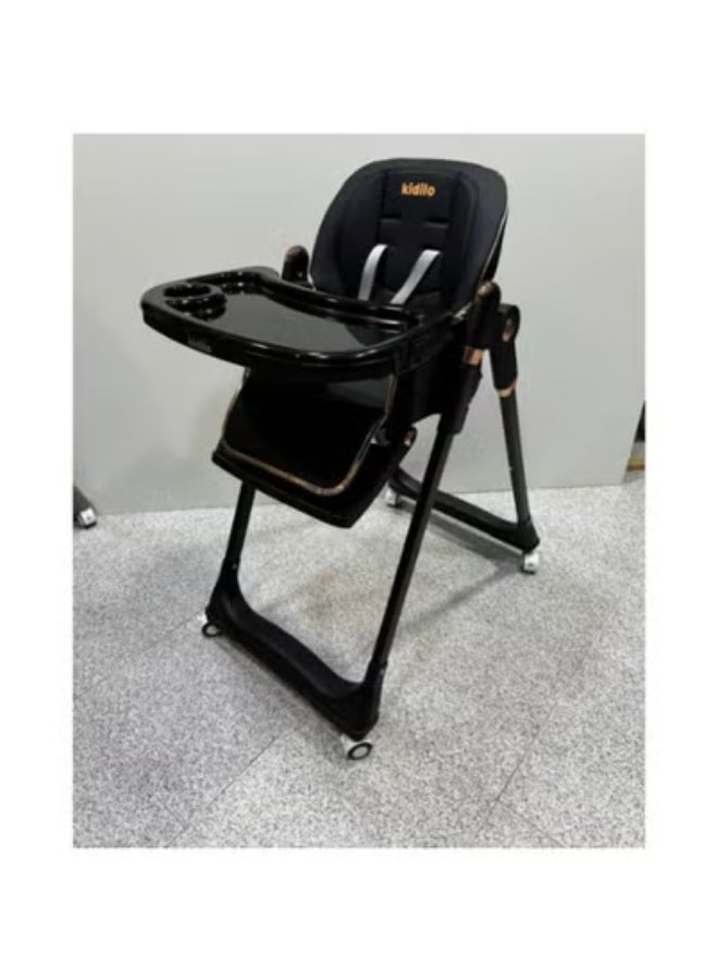 Kidilo 5-level folding high chair with backrest for entertaining the child, code (8122) - Image 5