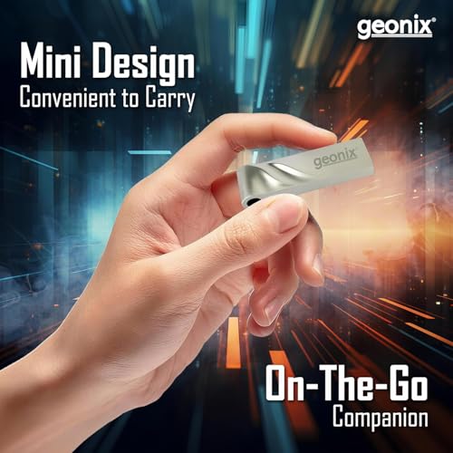 Geonix 32 GB 3.2 Pendrive, Lightweight, Keyring Design, 5 Years Warranty (Grey) - Image 2